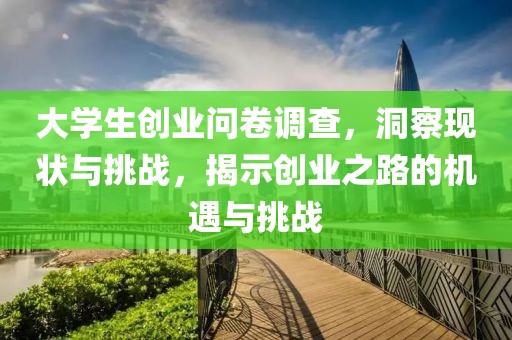 大学生创业问卷调查，洞察现状与挑战，揭示创业之路的机遇与挑战