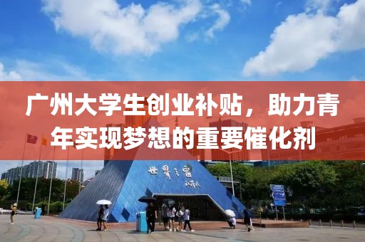 广州大学生创业补贴，助力青年实现梦想的重要催化剂