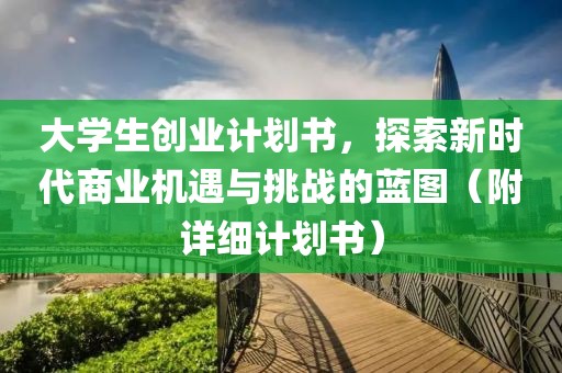 大学生创业计划书，探索新时代商业机遇与挑战的蓝图（附详细计划书）