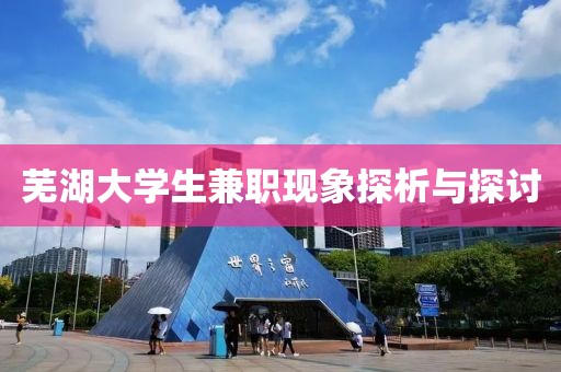 芜湖大学生兼职现象探析与探讨