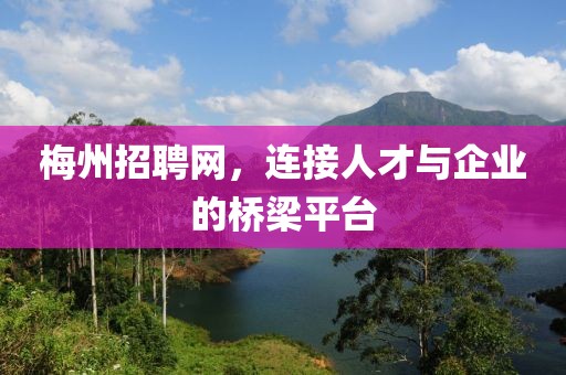 梅州招聘网，连接人才与企业的桥梁平台