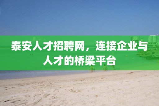 泰安人才招聘网，连接企业与人才的桥梁平台