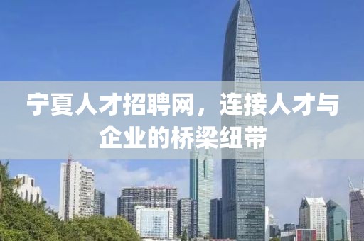 宁夏人才招聘网，连接人才与企业的桥梁纽带