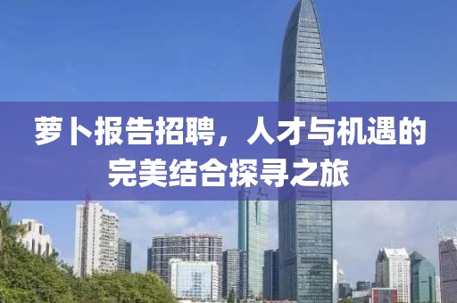 萝卜报告招聘，人才与机遇的完美结合探寻之旅