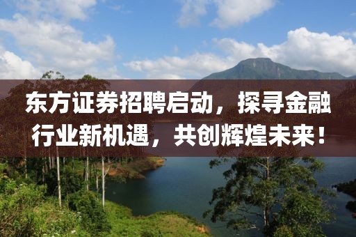 东方证券招聘启动，探寻金融行业新机遇，共创辉煌未来！