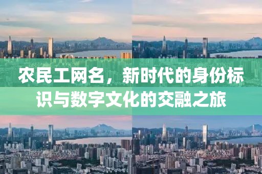 农民工网名，新时代的身份标识与数字文化的交融之旅