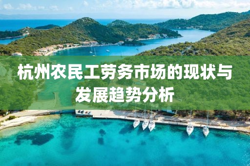 杭州农民工劳务市场的现状与发展趋势分析